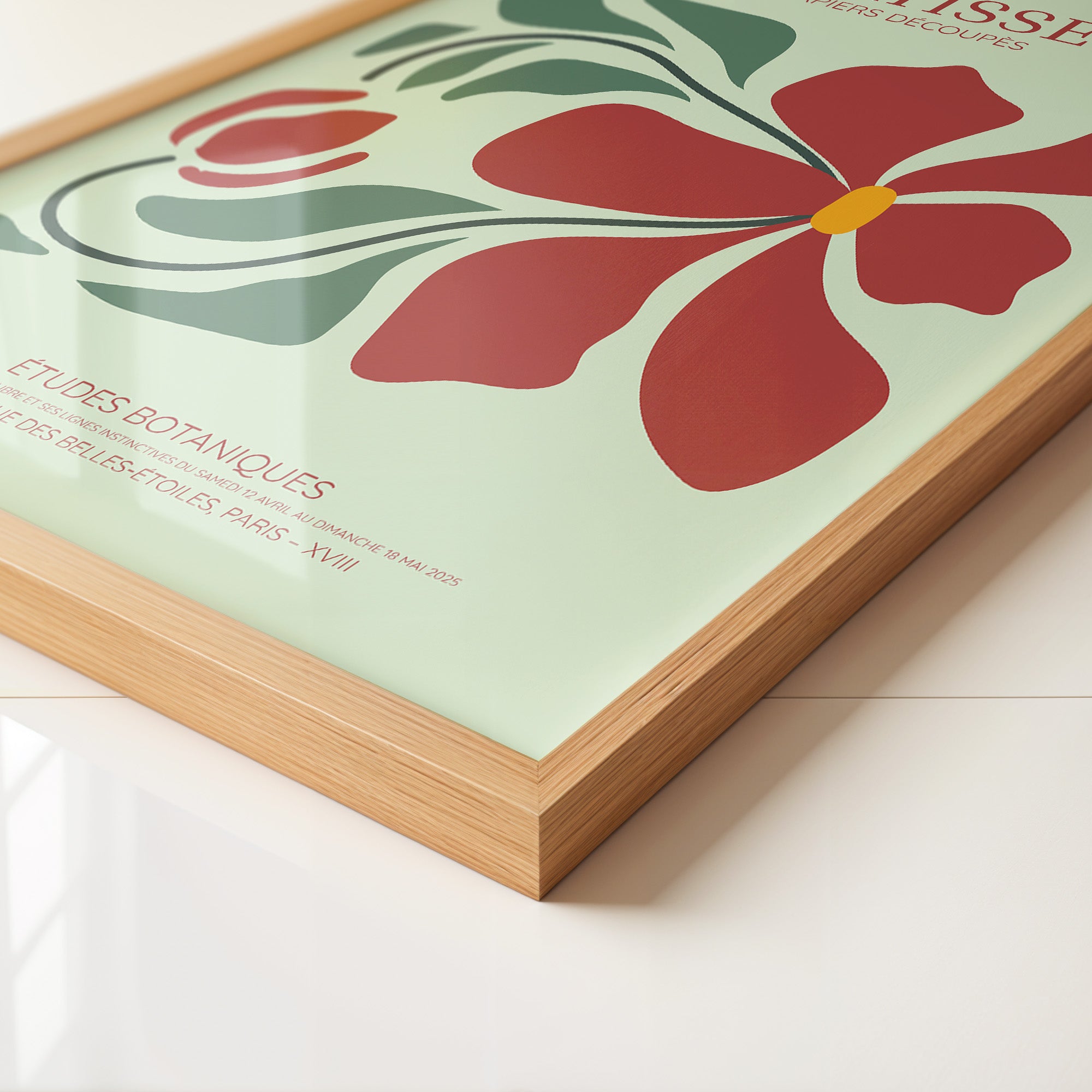 Rote Blüte Kunstcollage