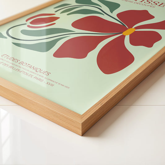 Rote Blüte Kunstcollage