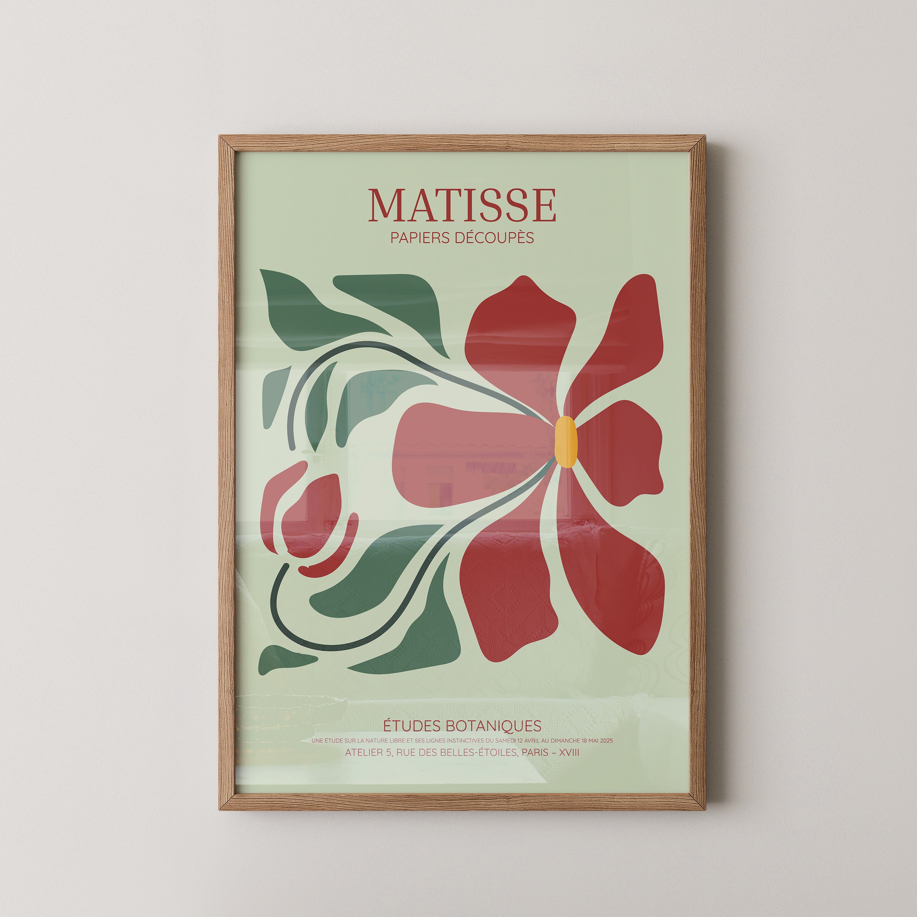 Rote Blüte Kunstcollage