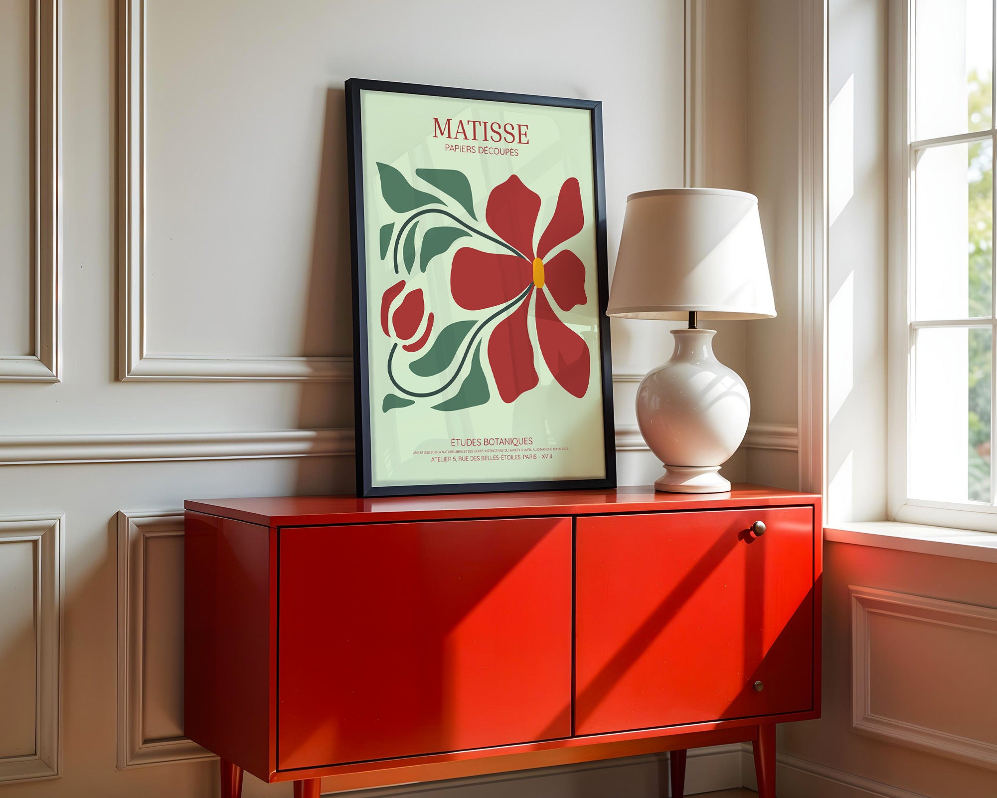 Rote Blüte Kunstcollage