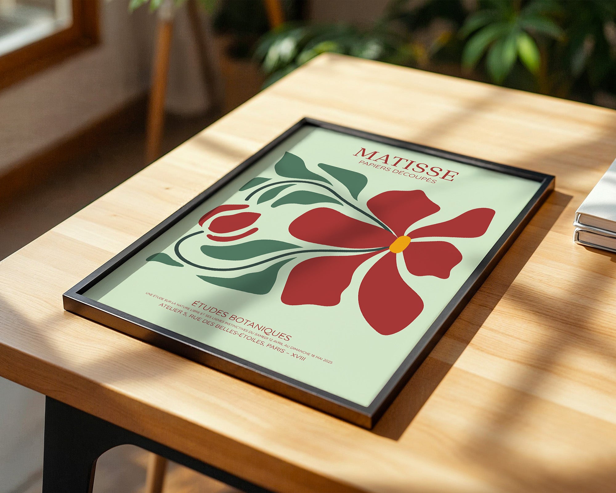 Rote Blüte Kunstcollage