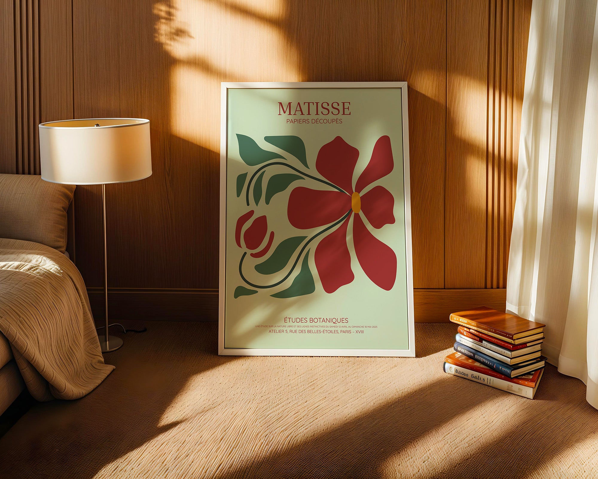 Rote Blüte Kunstcollage