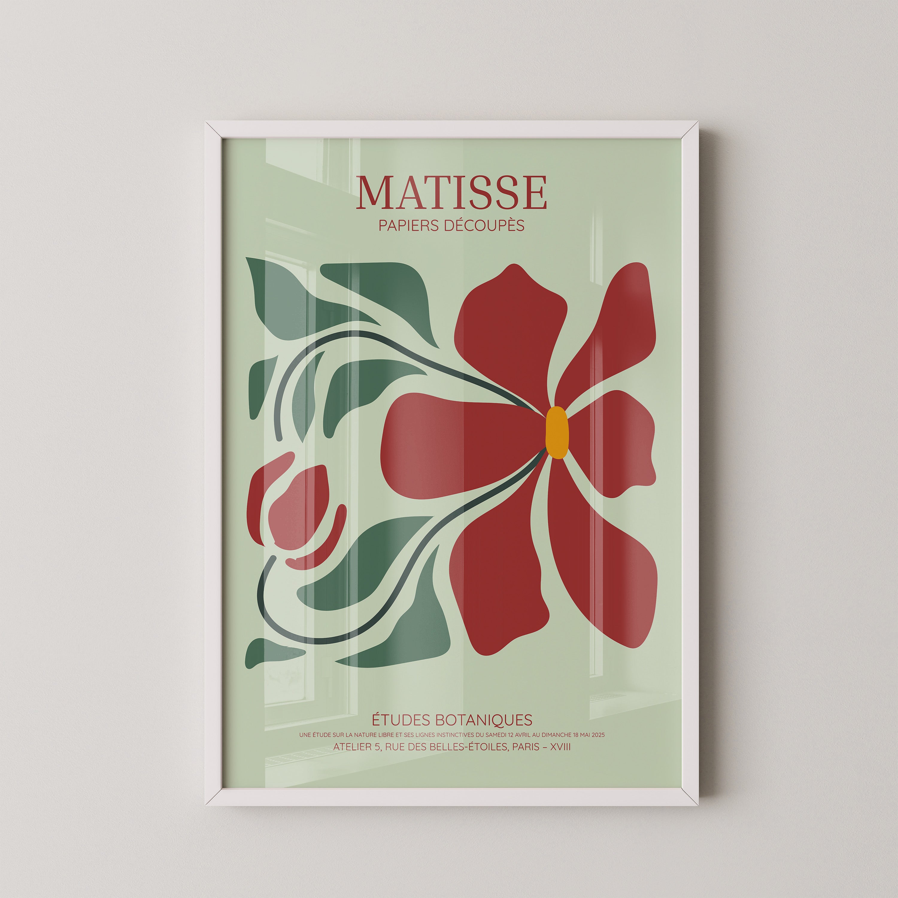 Rote Blüte Kunstcollage