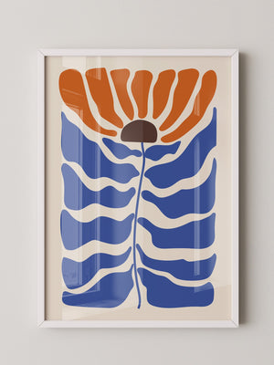 Blüte Wellenfarben retro