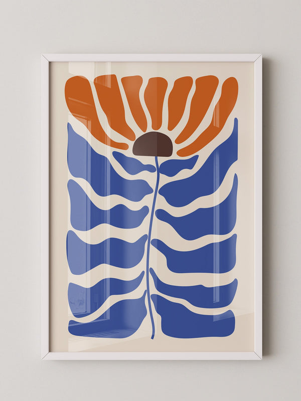 Blüte Wellenfarben retro