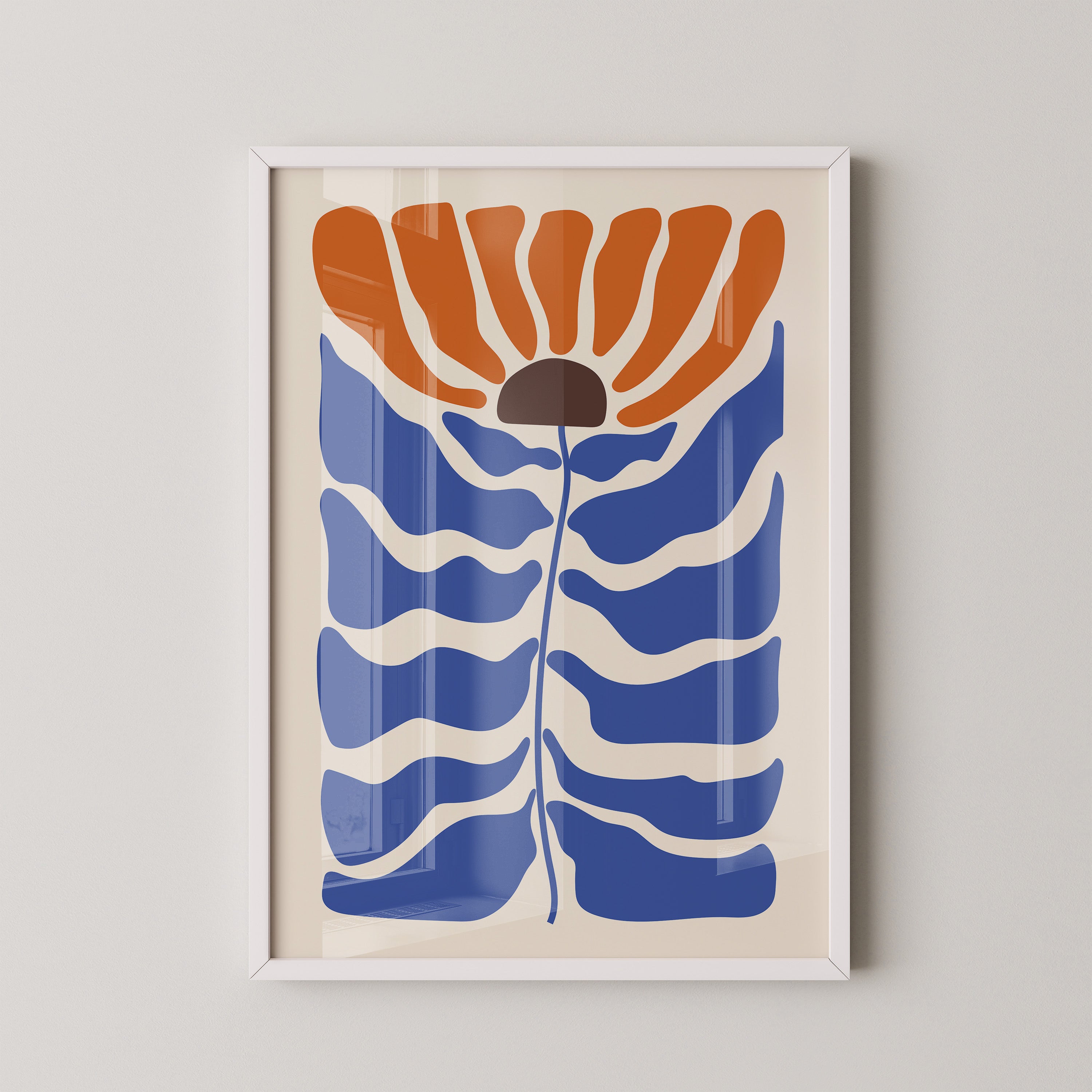 Blüte Wellenfarben retro