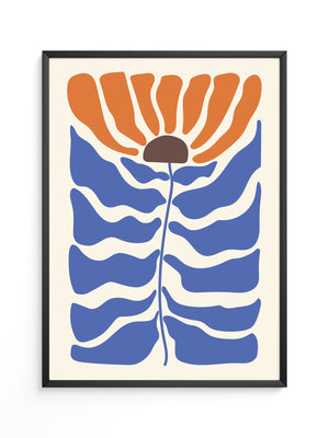 Blüte Wellenfarben retro