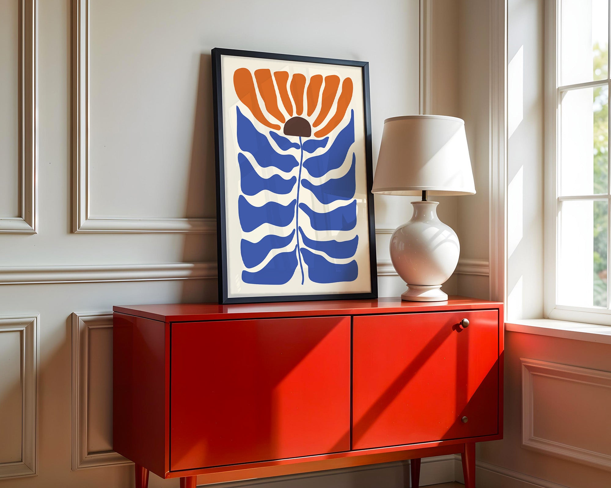 Blüte Wellenfarben retro