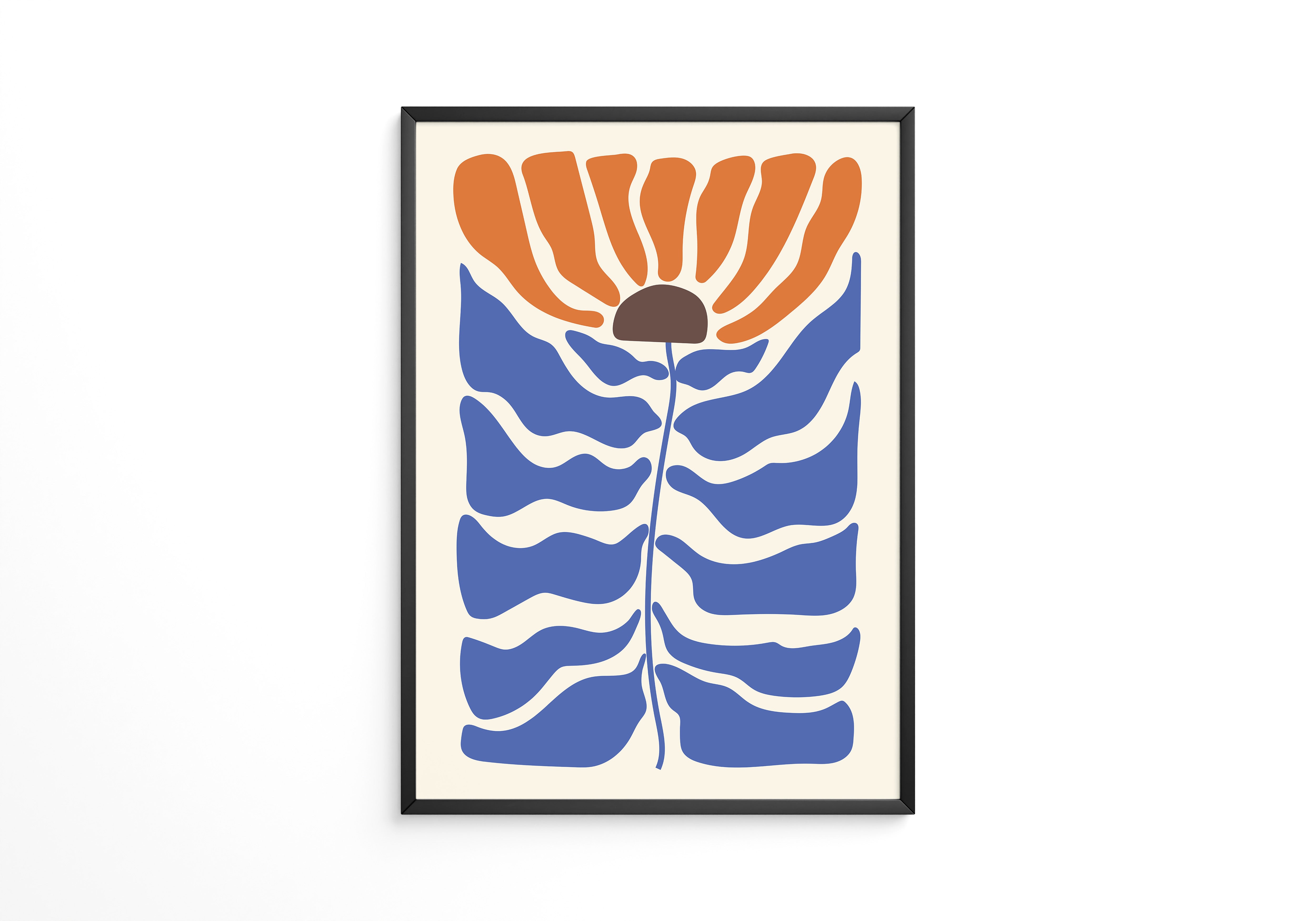 Blüte Wellenfarben retro