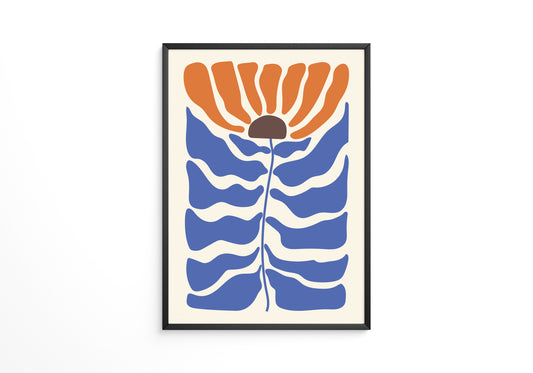 Blüte Wellenfarben retro