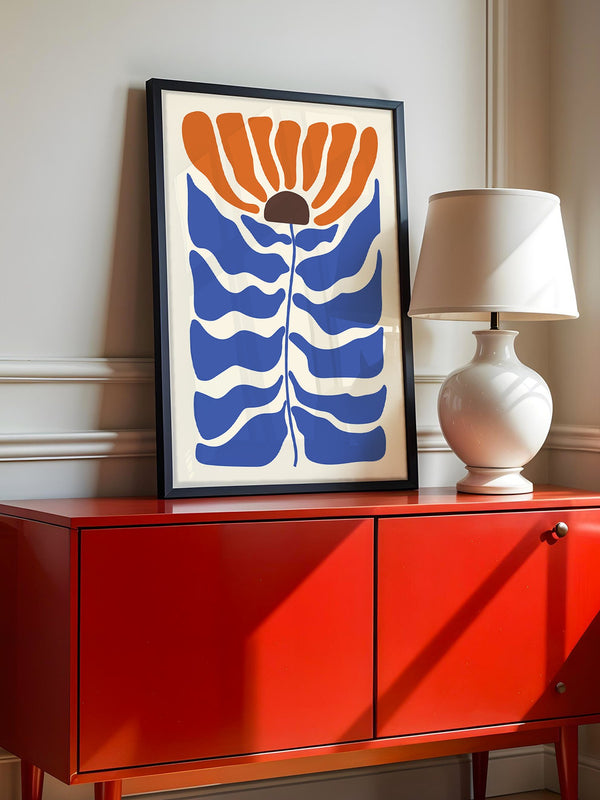 Blüte Wellenfarben retro