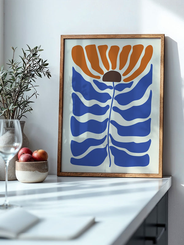 Blüte Wellenfarben retro