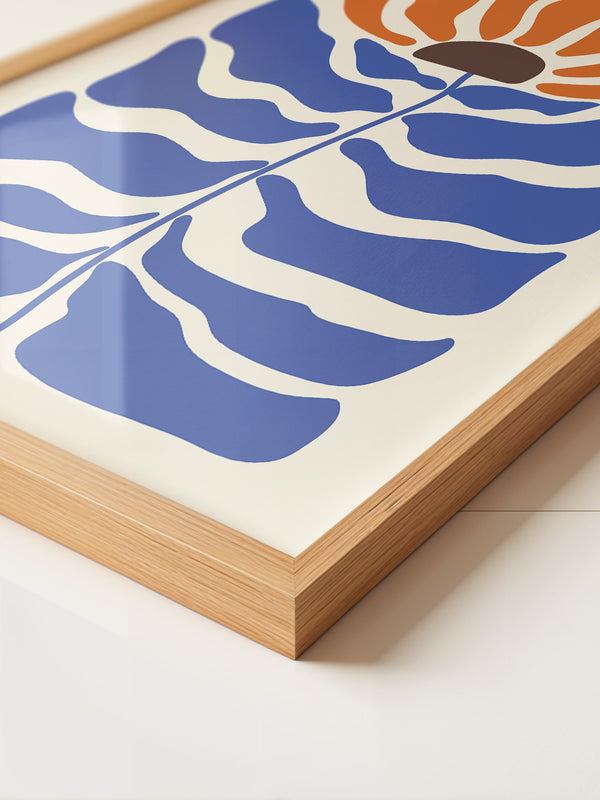 Blüte Wellenfarben retro