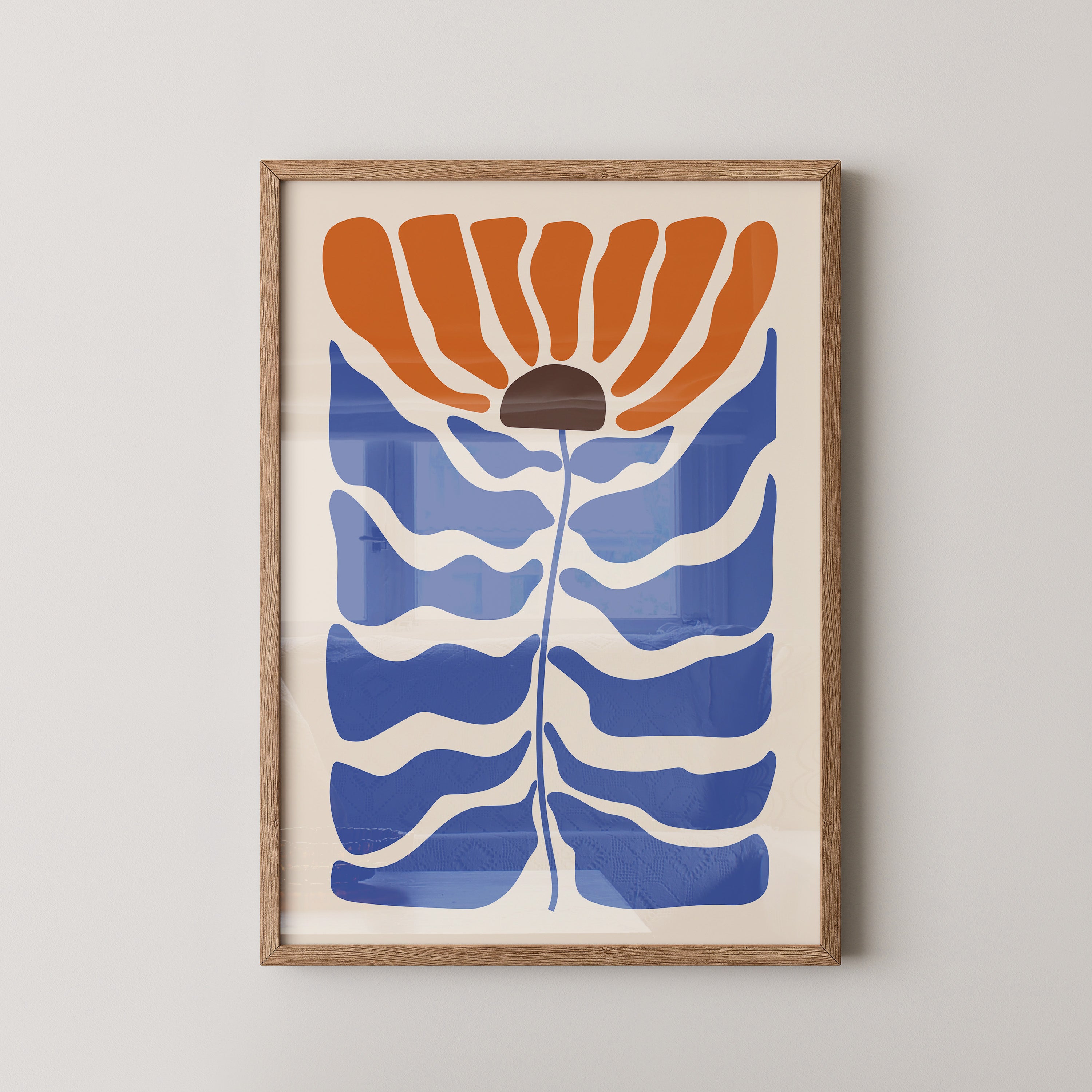 Blüte Wellenfarben retro