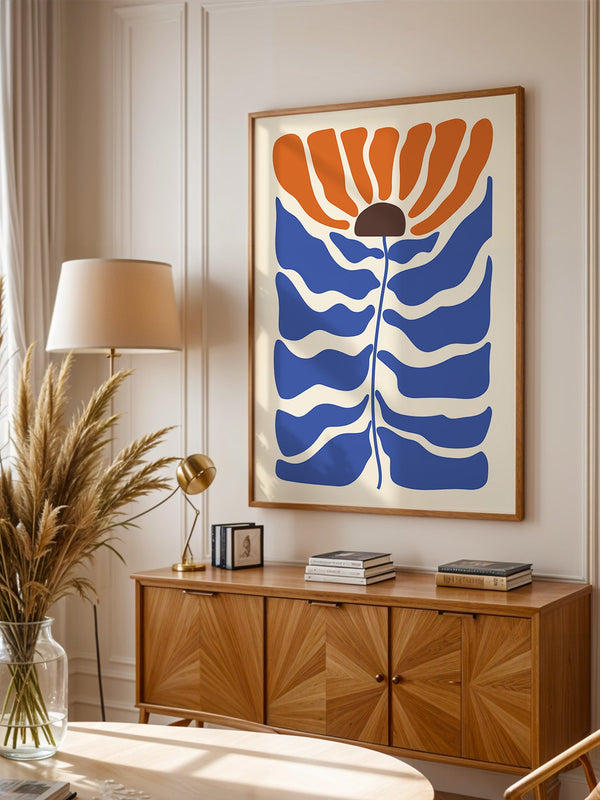 Blüte Wellenfarben retro