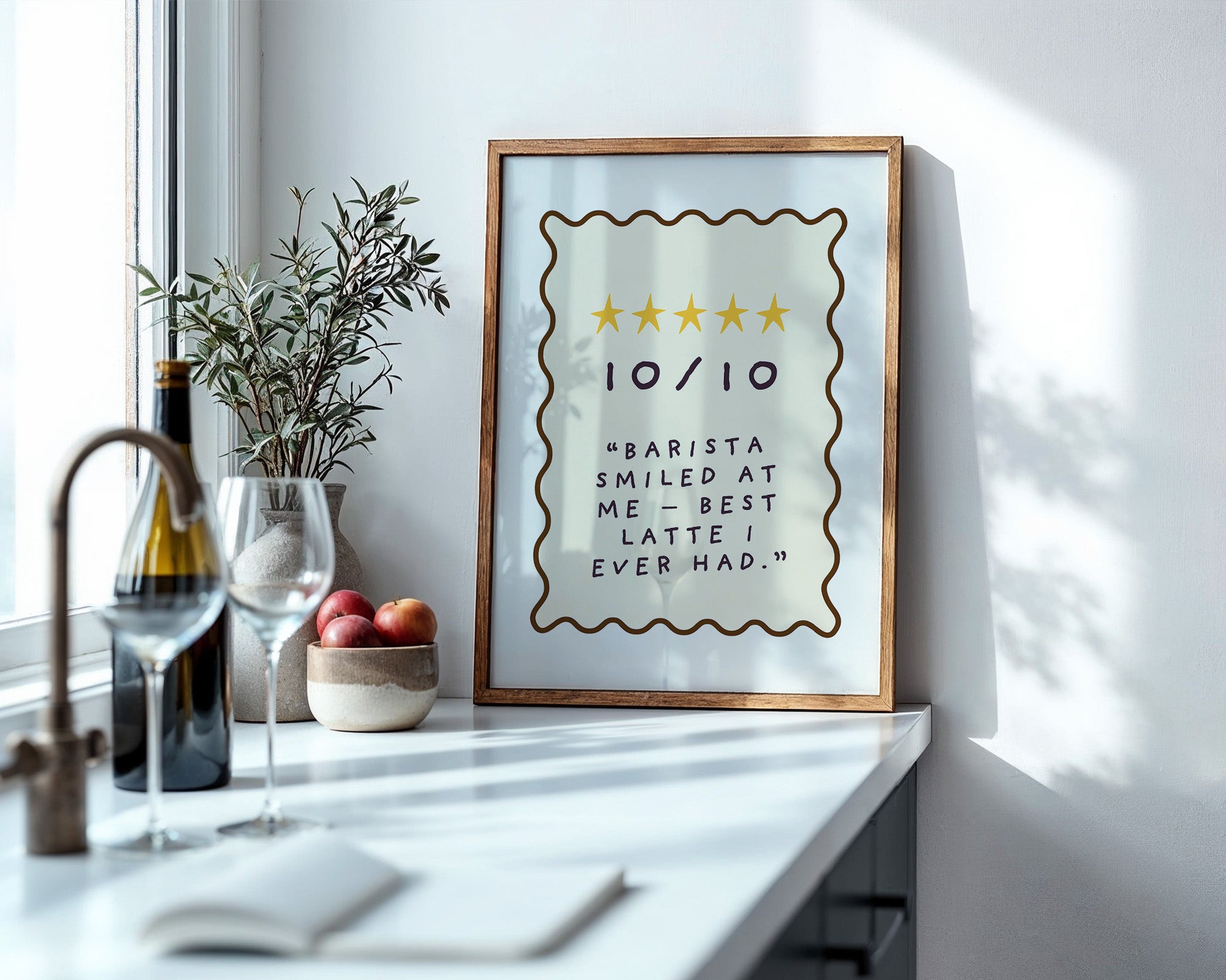 Kaffeewertung Handgezeichneter Stil