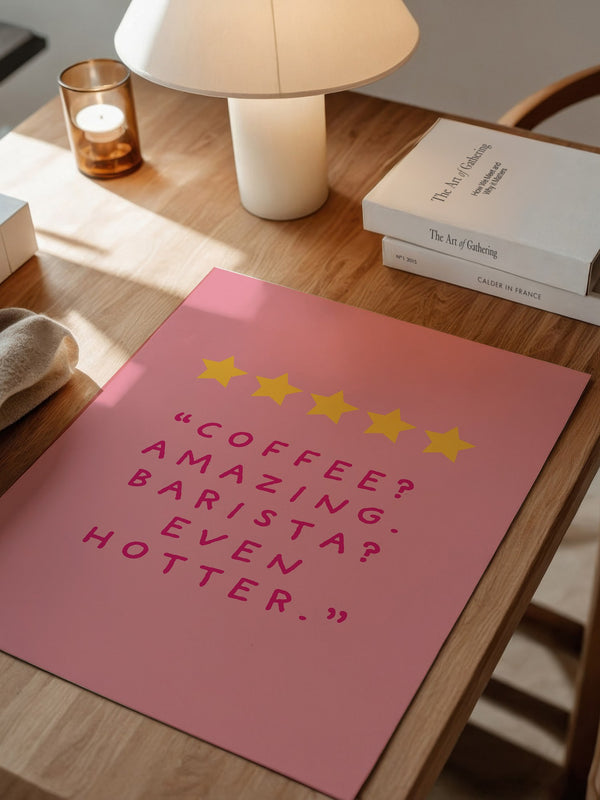 Kaffee Zitat Sterne Rosa