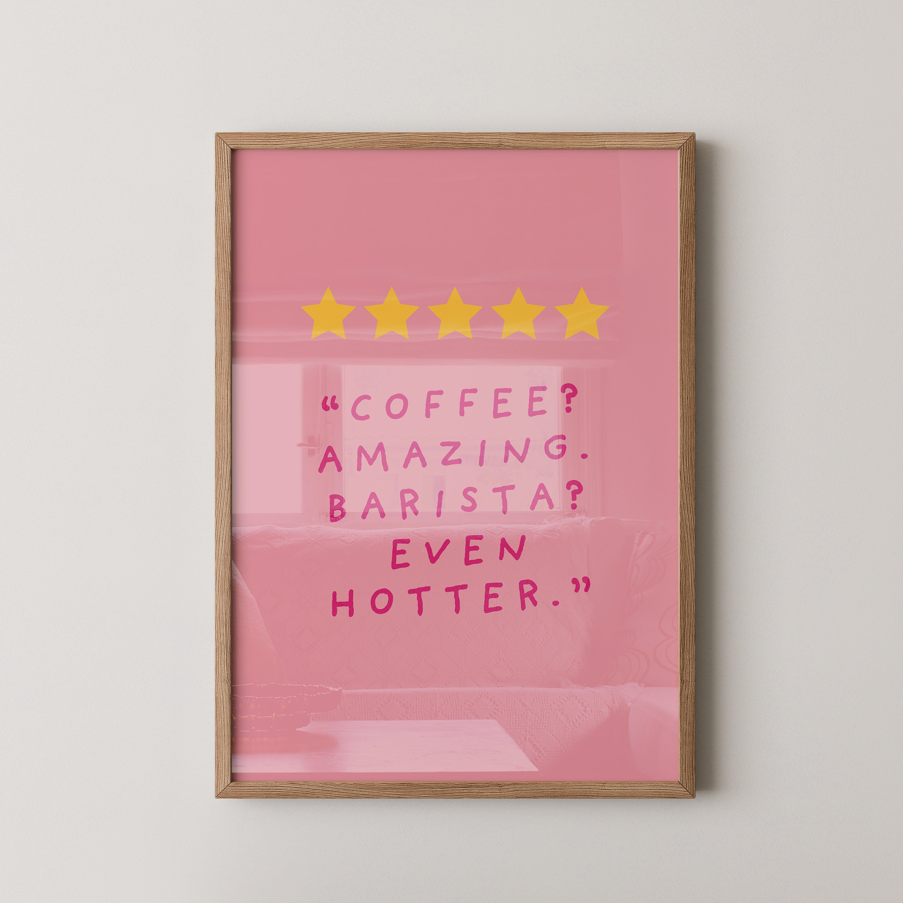 Kaffee Zitat Sterne Rosa