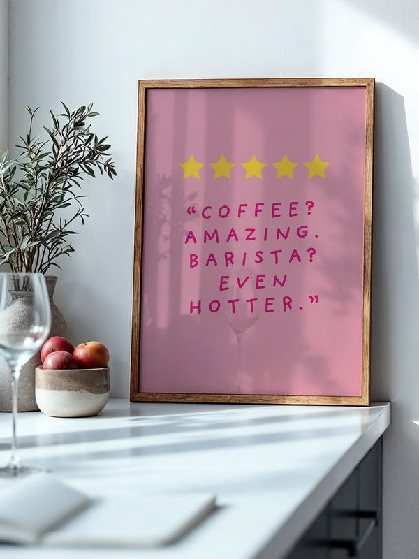 Kaffee Zitat Sterne Rosa
