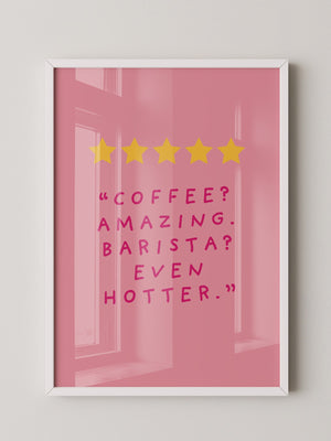 Kaffee Zitat Sterne Rosa