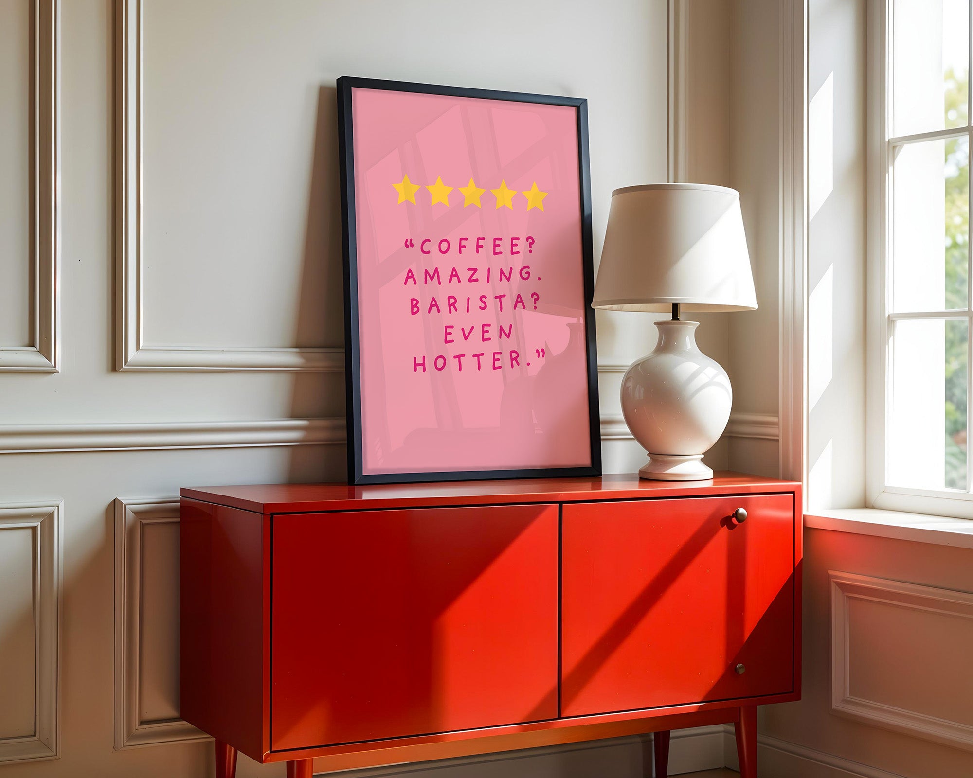 Kaffee Zitat Sterne Rosa