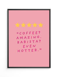 Kaffee Zitat Sterne Rosa