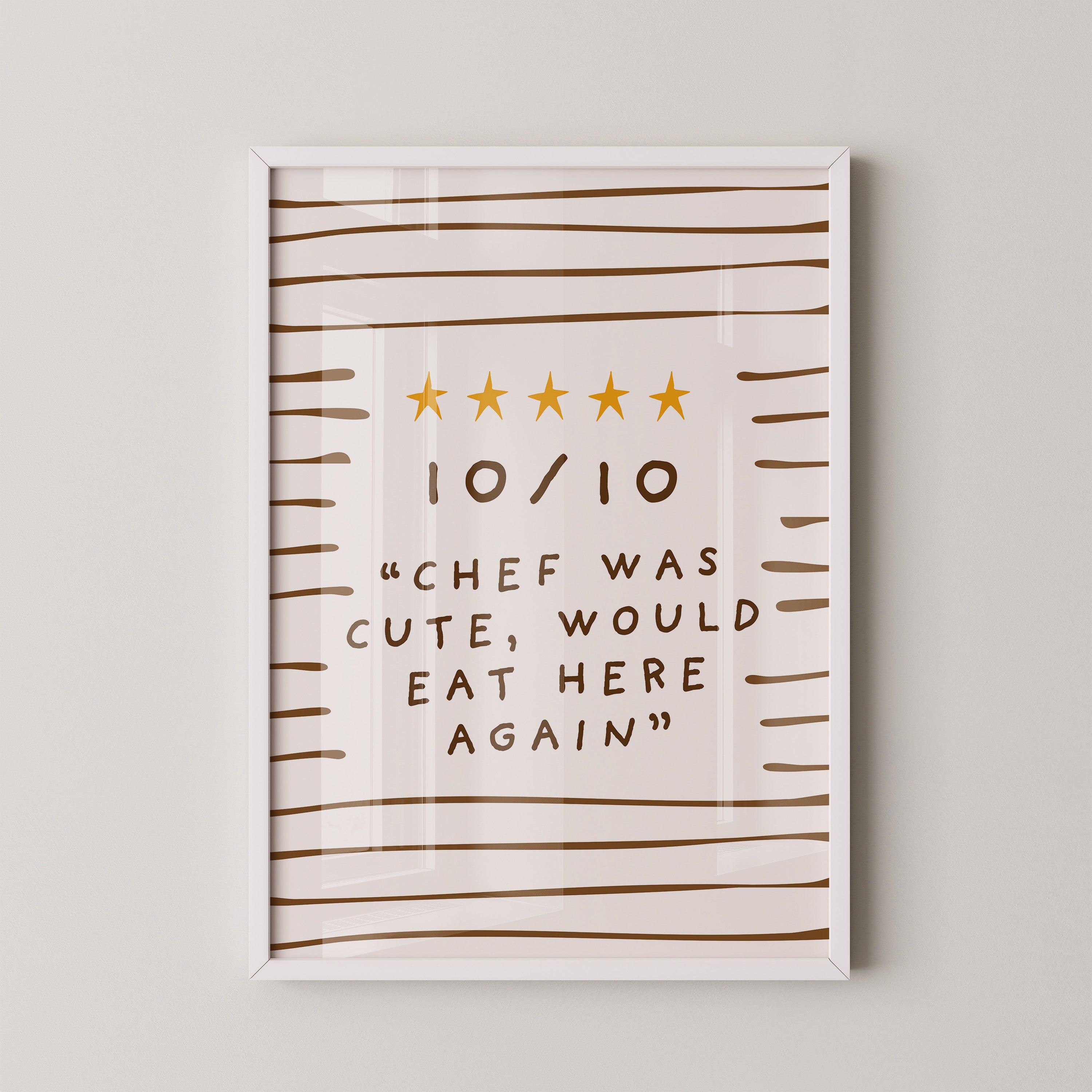 Sternebewertung Handlettering Braun