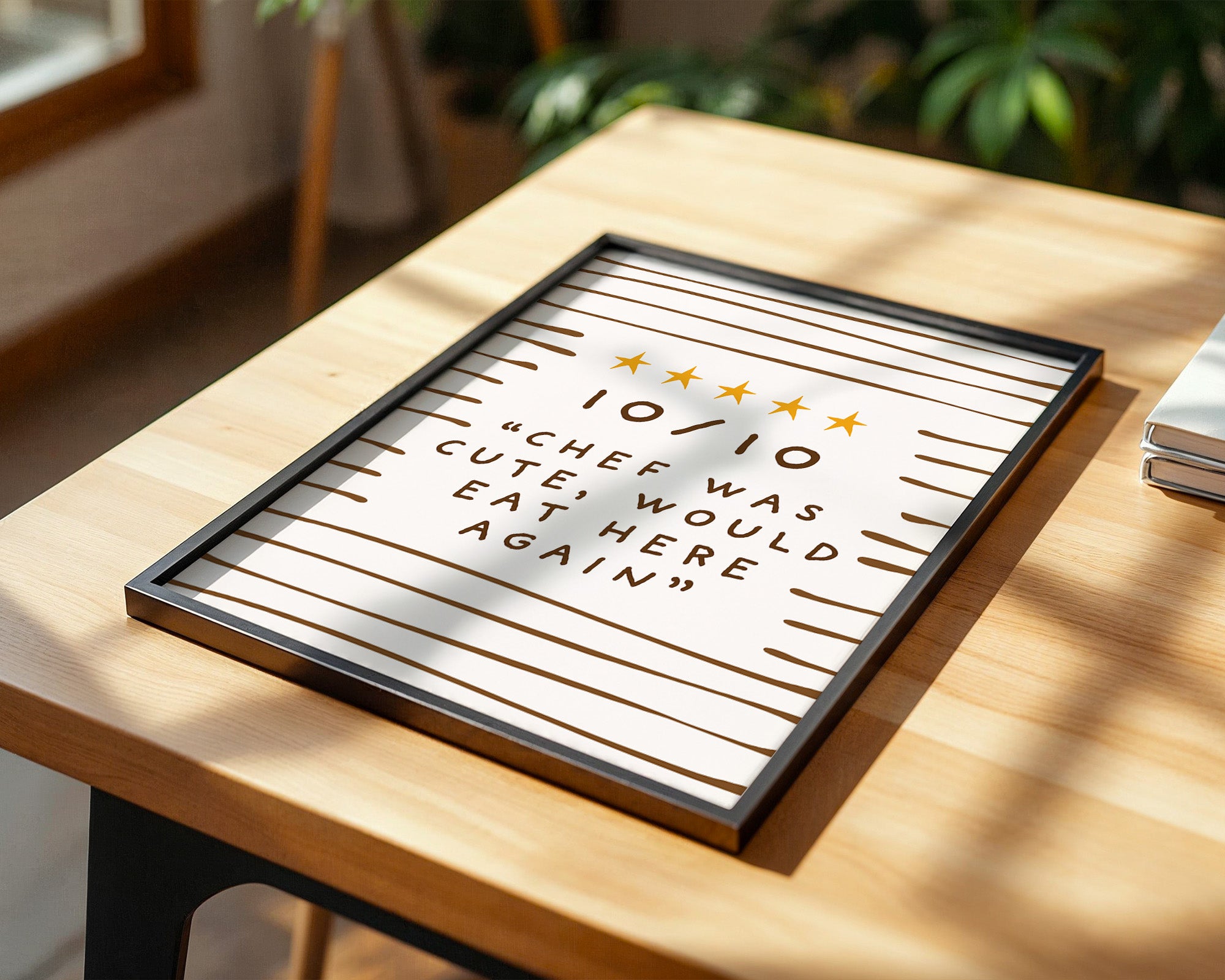 Sternebewertung Handlettering Braun