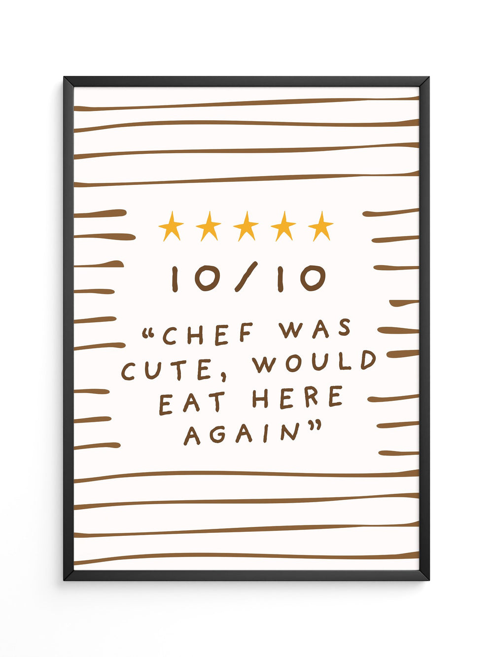 Sternebewertung Handlettering Braun