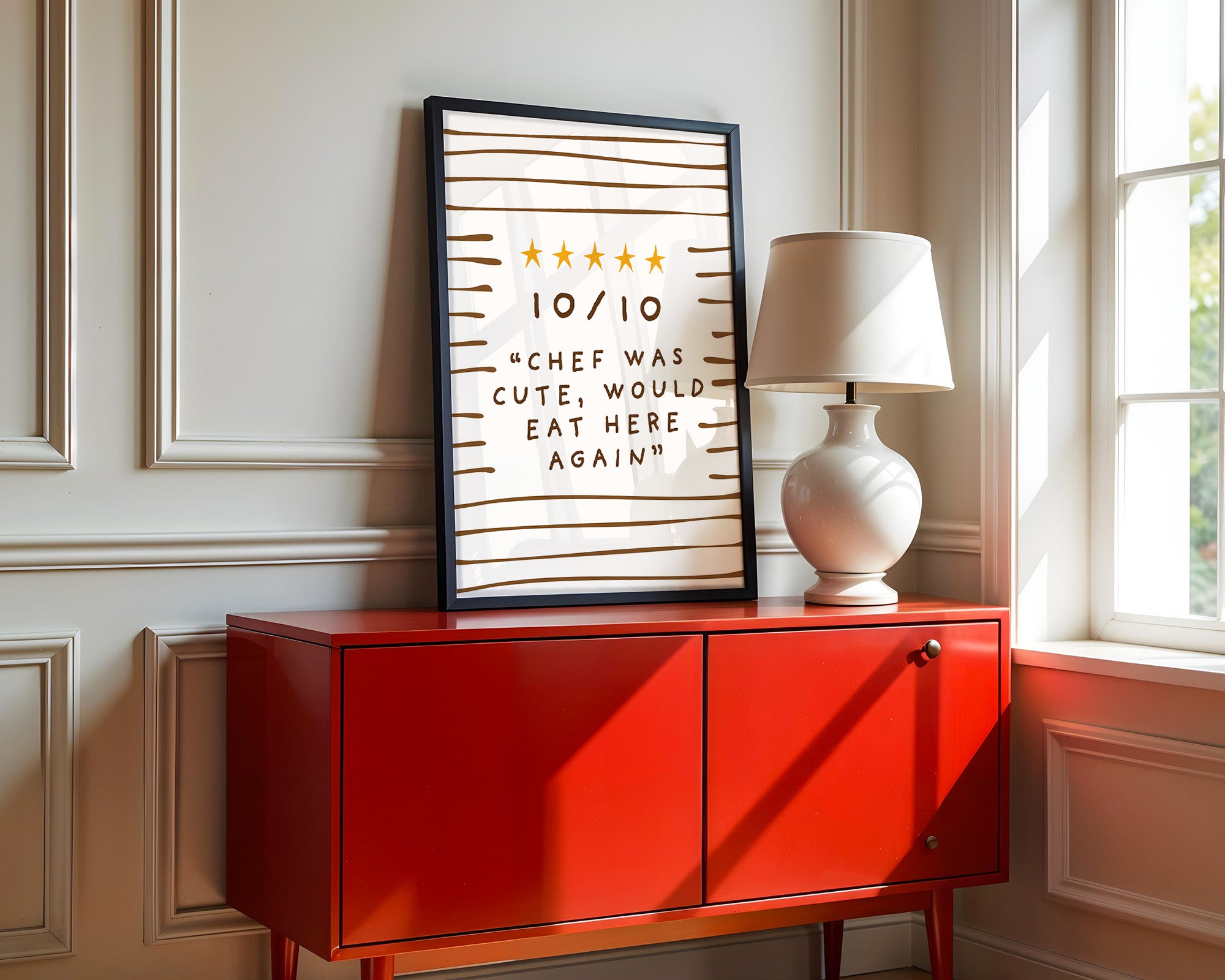 Sternebewertung Handlettering Braun