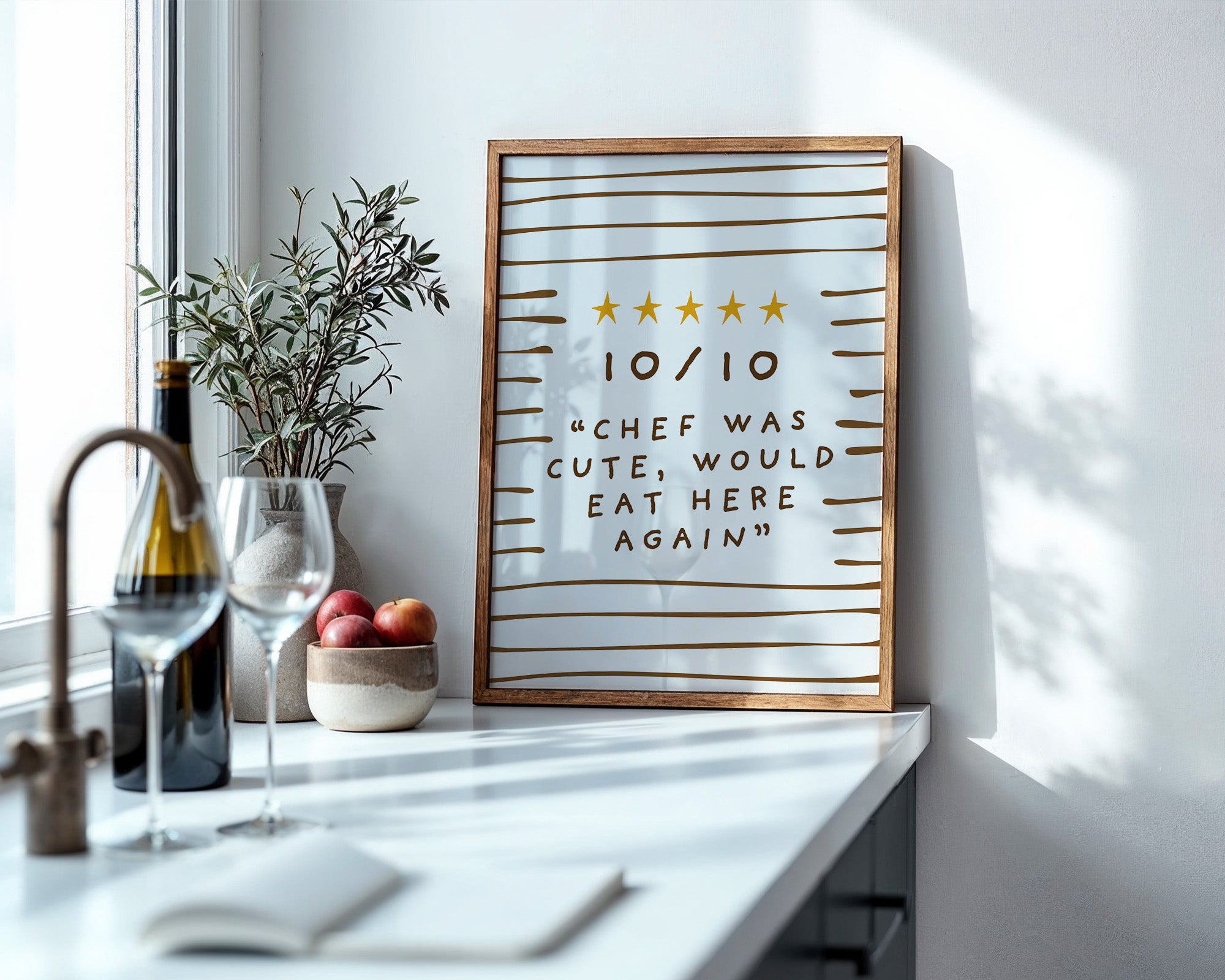 Sternebewertung Handlettering Braun