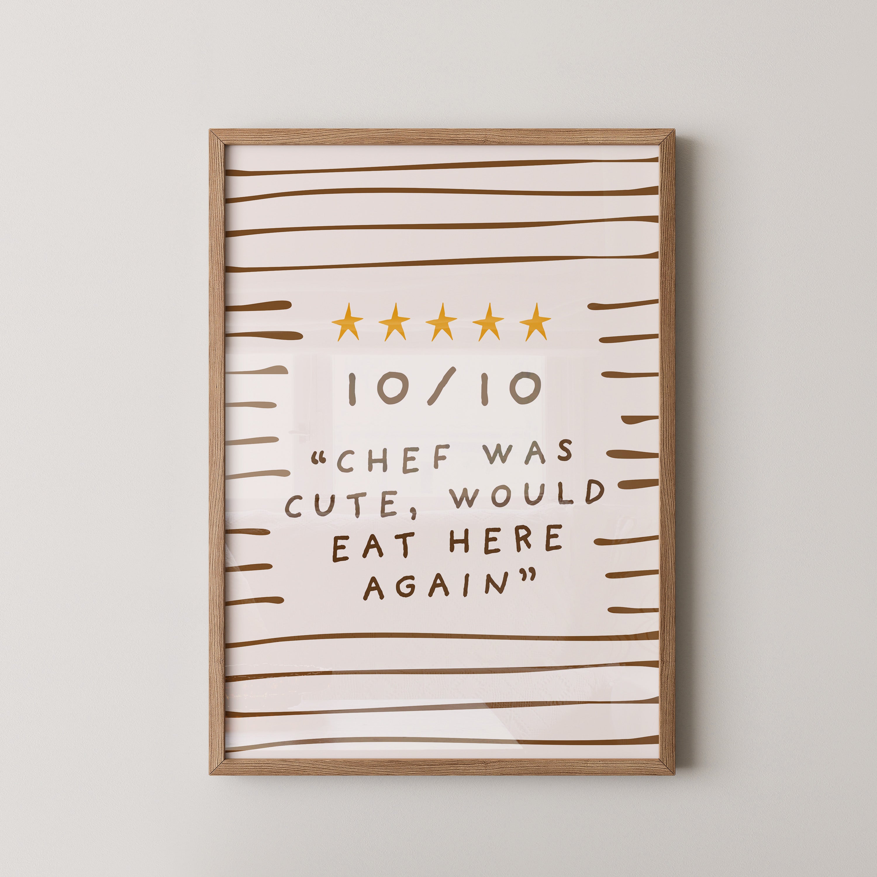 Sternebewertung Handlettering Braun