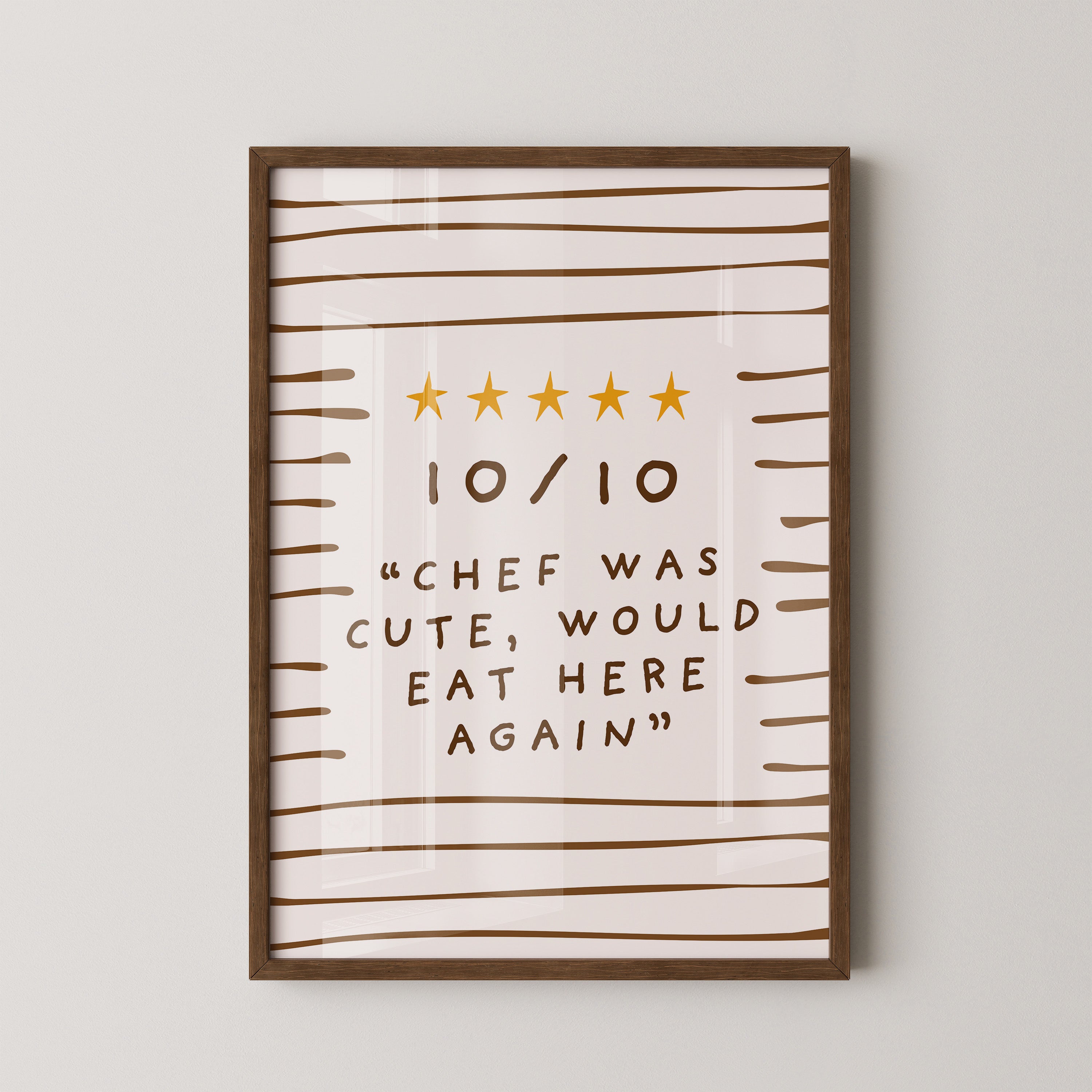 Sternebewertung Handlettering Braun