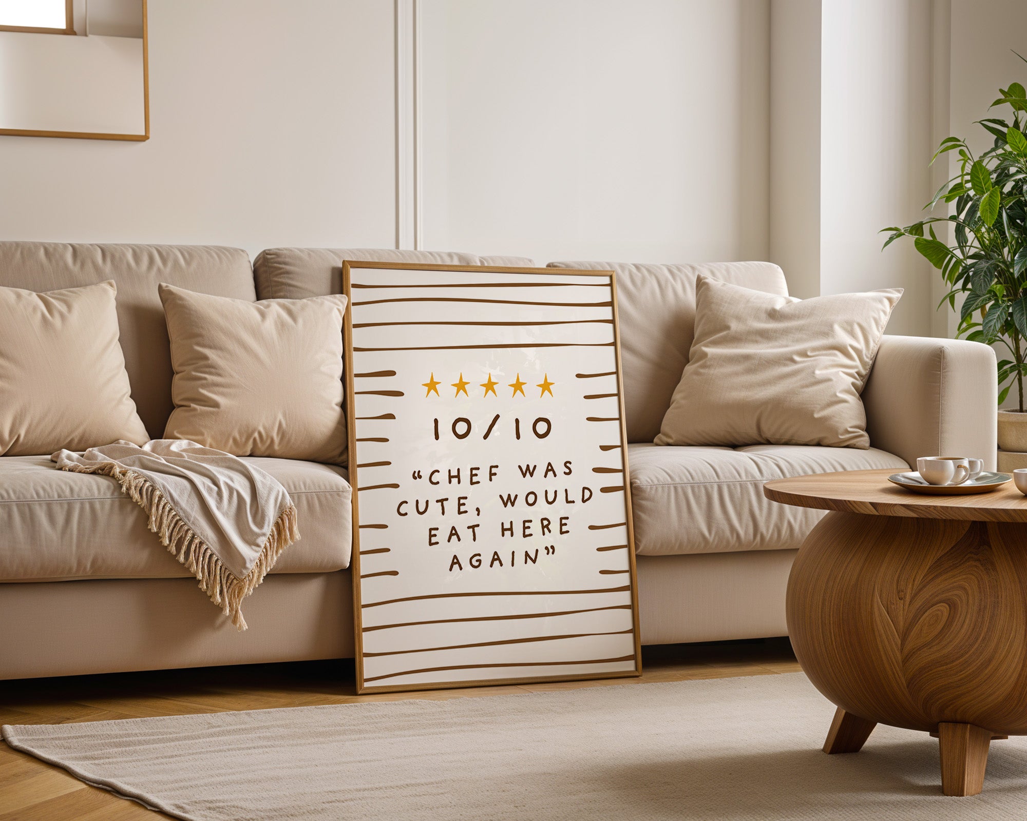 Sternebewertung Handlettering Braun