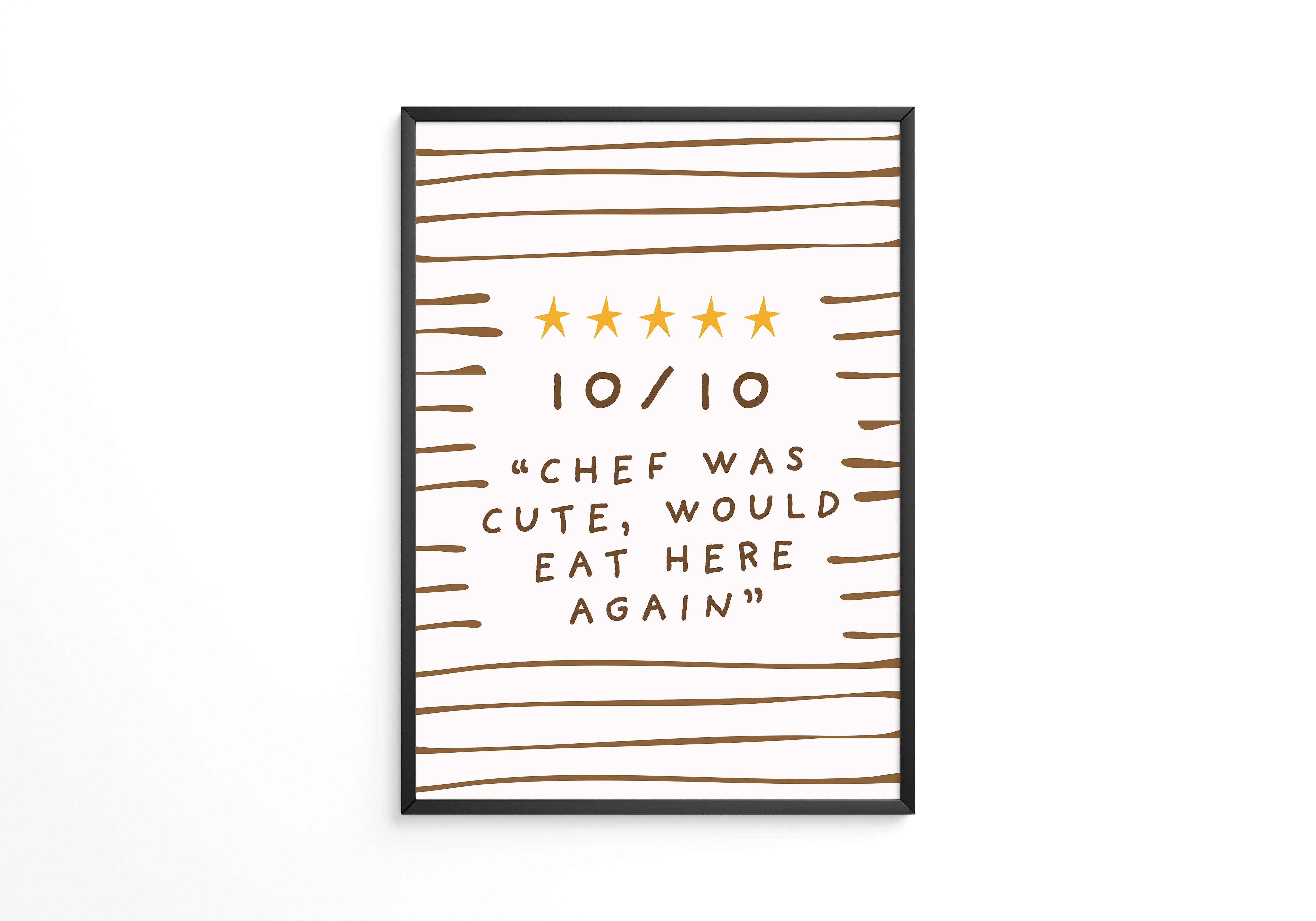 Sternebewertung Handlettering Braun