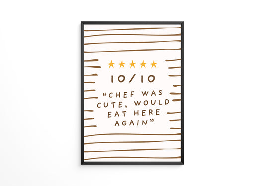 Sternebewertung Handlettering Braun