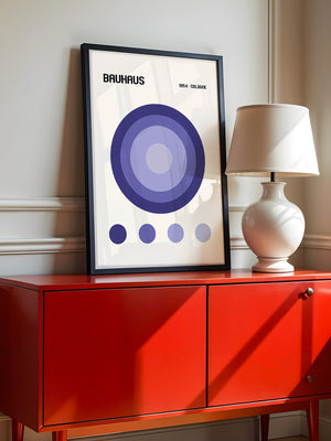 Blaue Kreise Retro Design