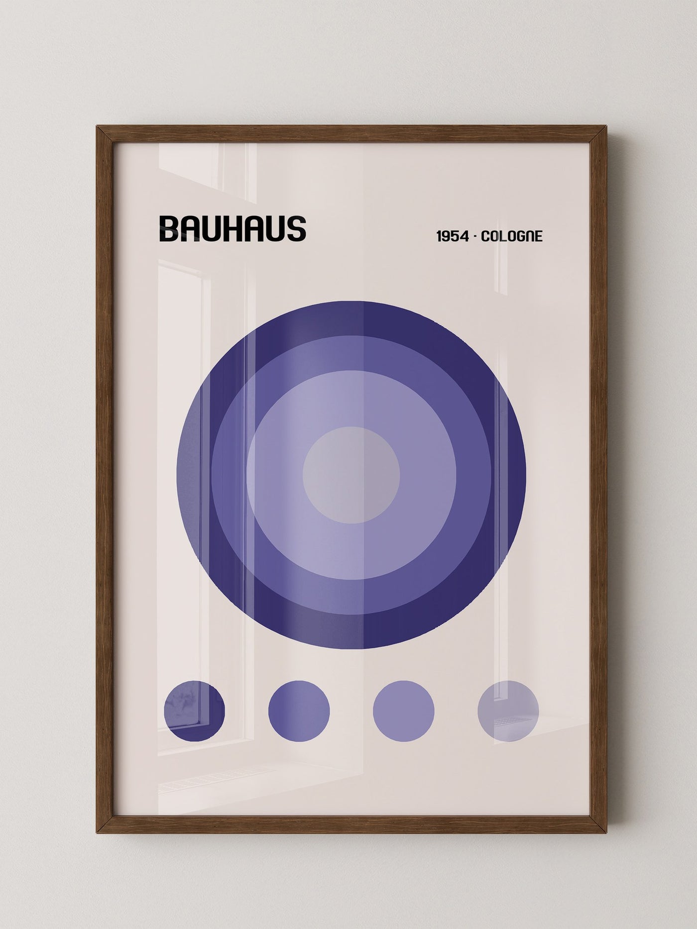 Blaue Kreise Retro Design