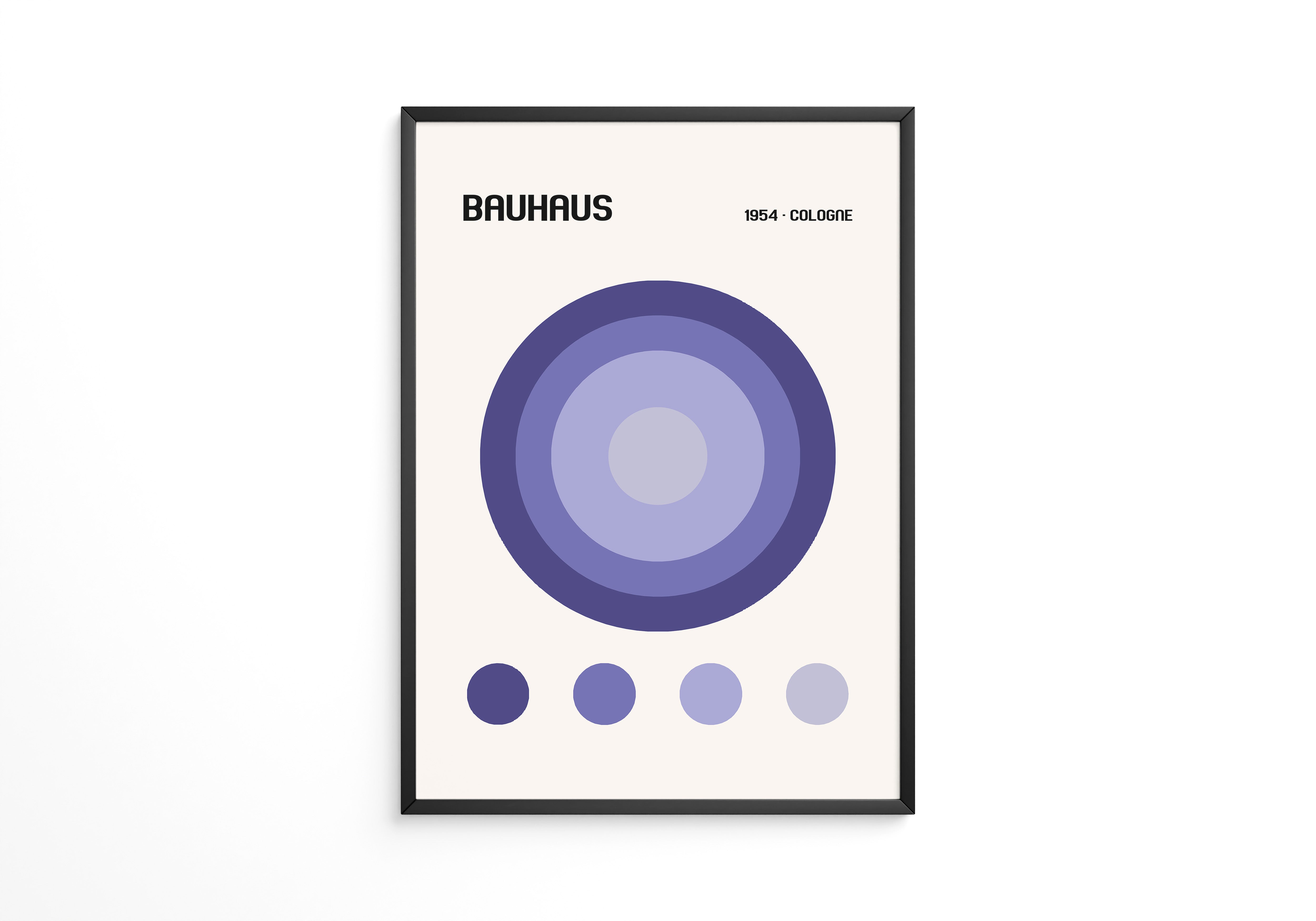 Blaue Kreise Retro Design