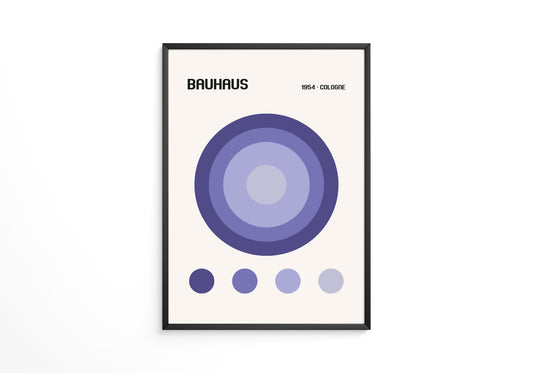 Blaue Kreise Retro Design