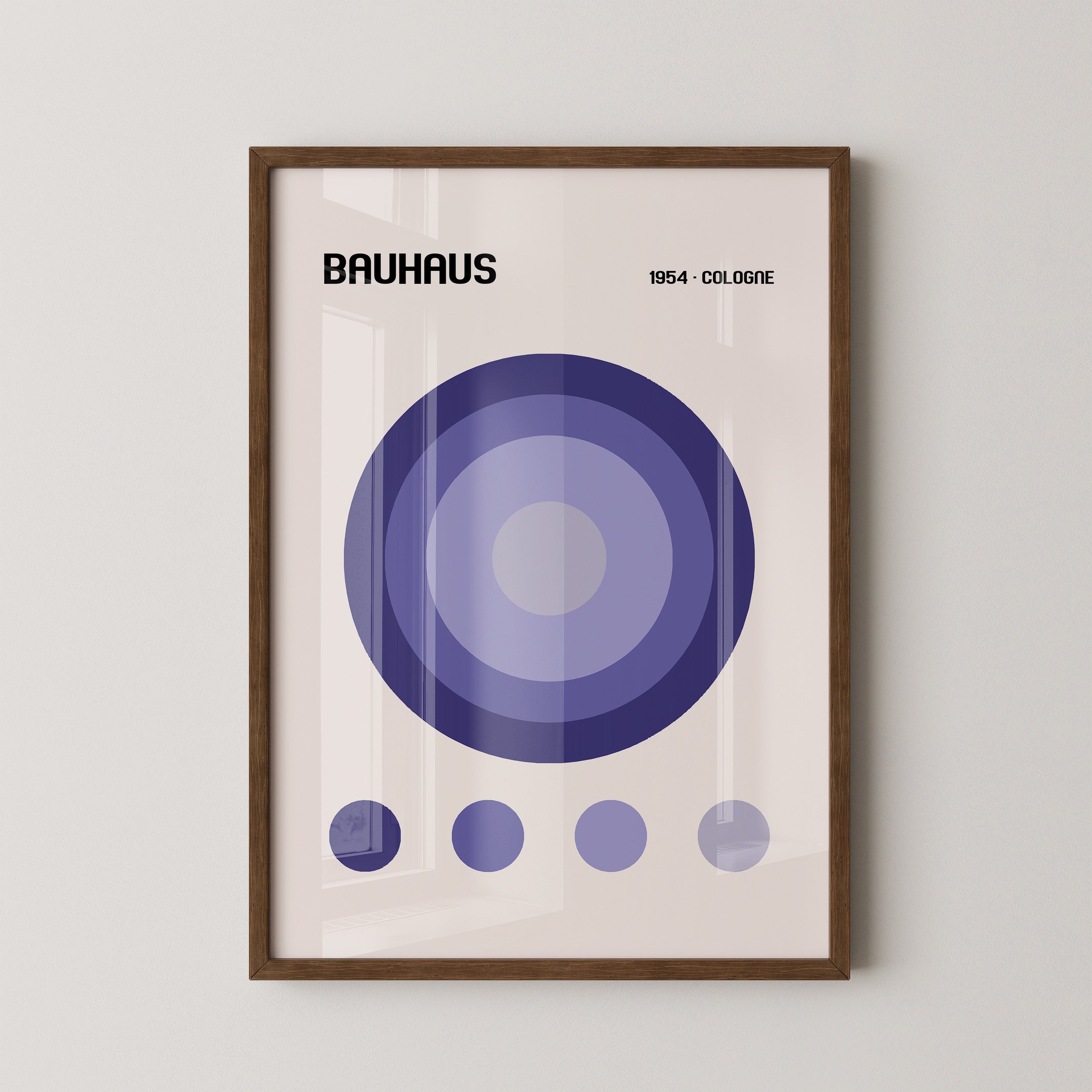 Blaue Kreise Retro Design