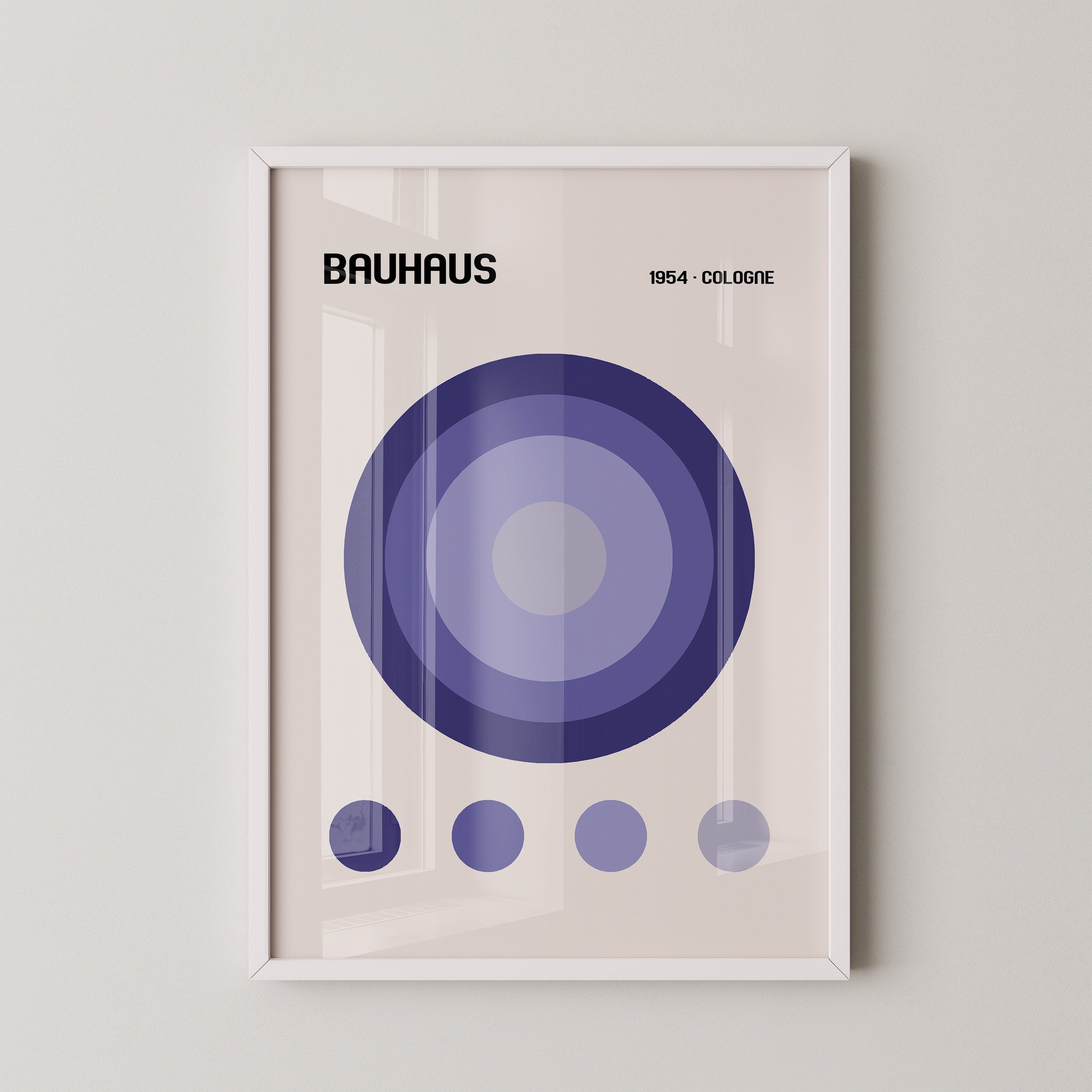 Blaue Kreise Retro Design