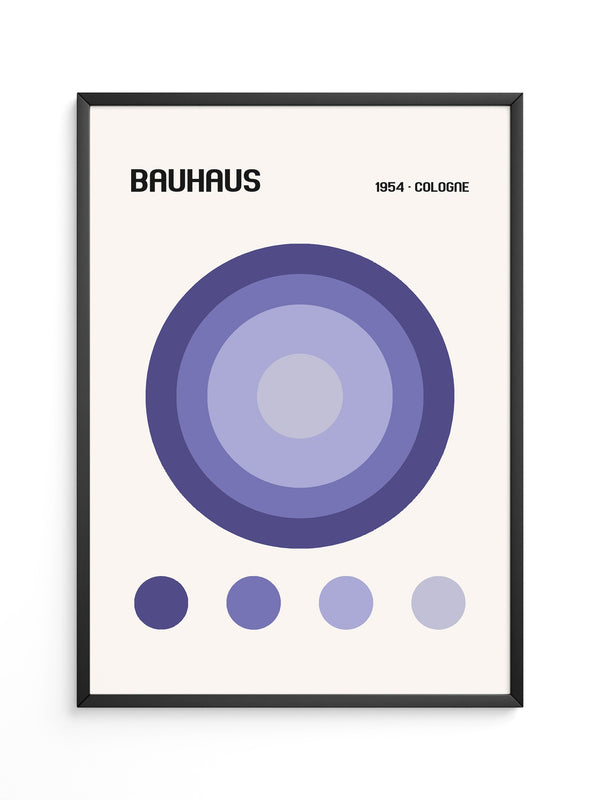 Blaue Kreise Retro Design