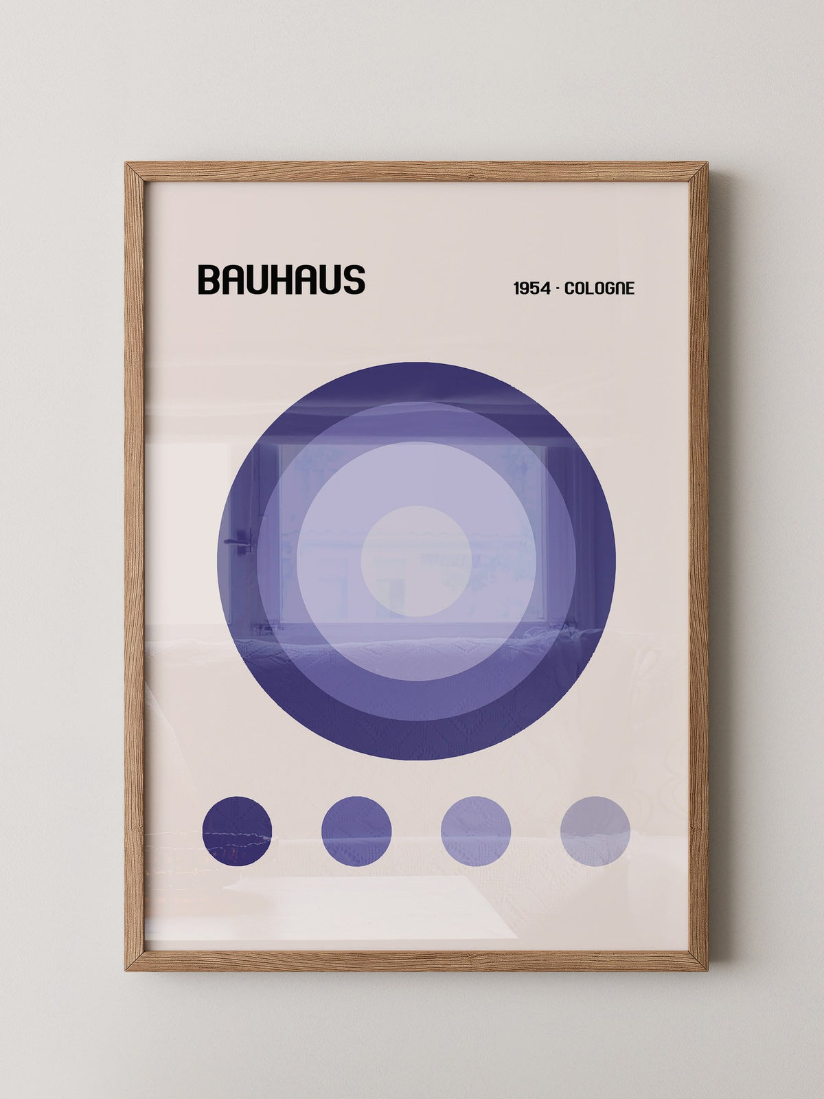 Blaue Kreise Retro Design