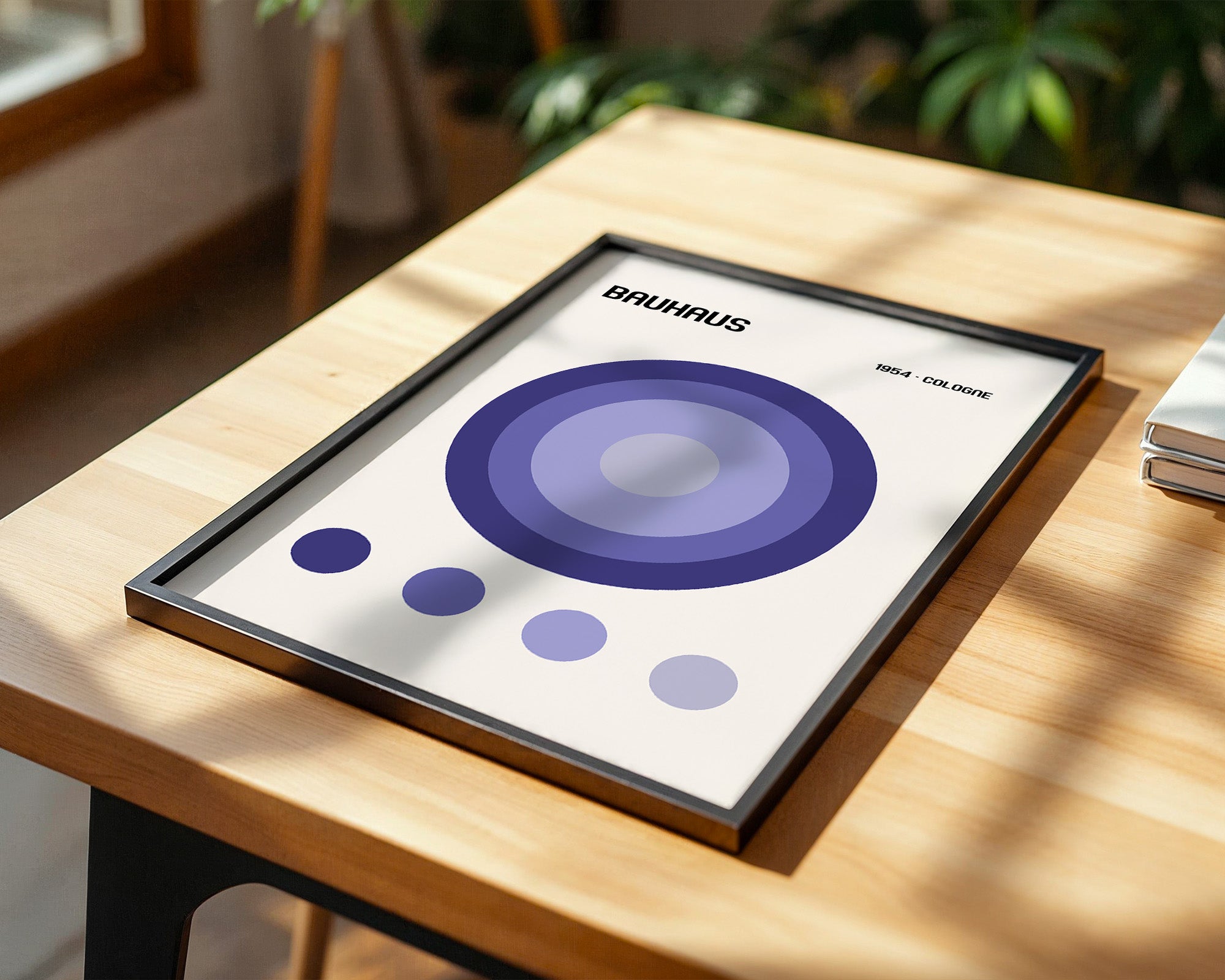 Blaue Kreise Retro Design