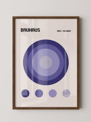 Blaue Kreise Retro Design