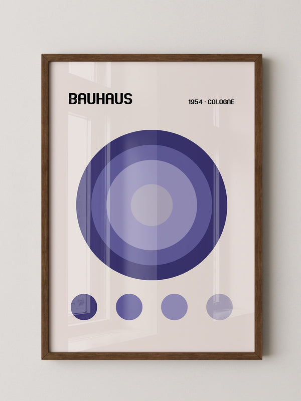 Blaue Kreise Retro Design