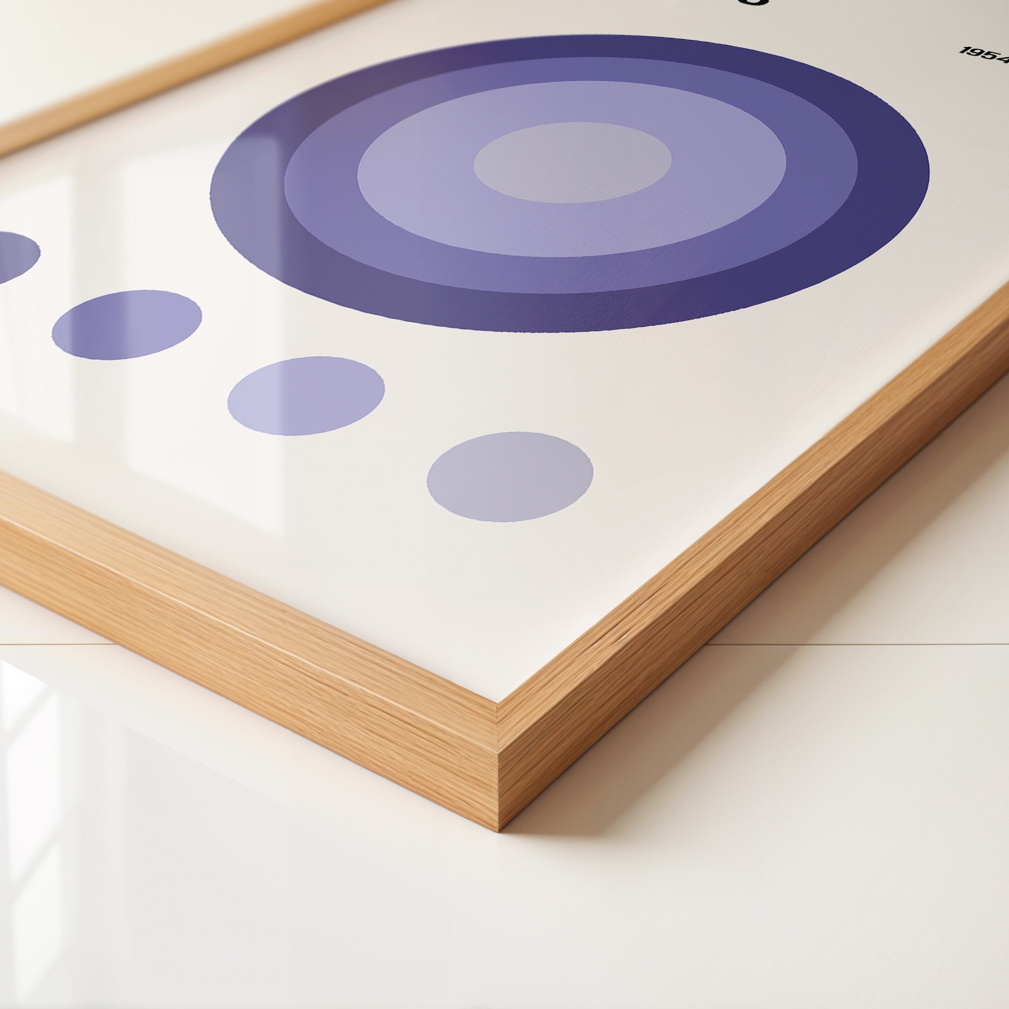 Blaue Kreise Retro Design