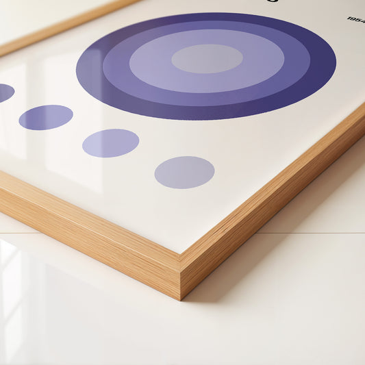 Blaue Kreise Retro Design