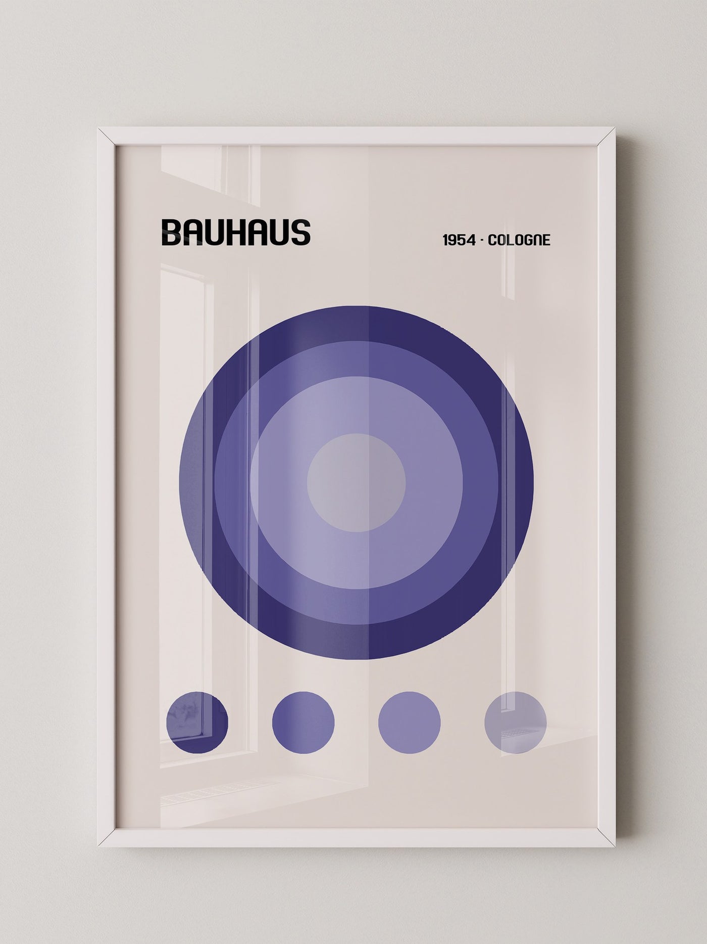 Blaue Kreise Retro Design
